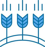 Wheat Filled Blue  Icon vector