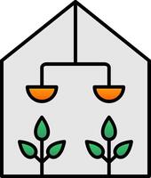 Greenhouse Line Filled Gradient  Icon vector