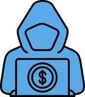 Money Laundering Filled Blue  Icon vector