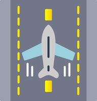 Landing Airplane Flat Gradient  Icon vector