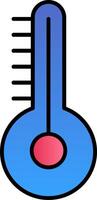 temperatura línea lleno degradado icono vector