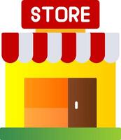 Store Flat Gradient  Icon vector