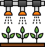 Irrigation System Line Filled Gradient  Icon vector