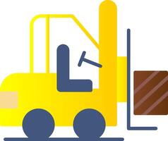 Forklift Flat Gradient  Icon vector