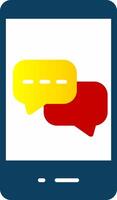 Messages Flat Gradient  Icon vector