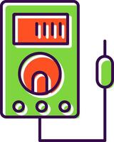 Voltmeter Filled  Icon vector