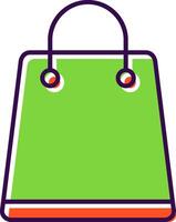 Shopping Bag Filled  Icon vector