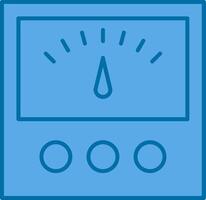 Voltage Indicator Filled Blue  Icon vector