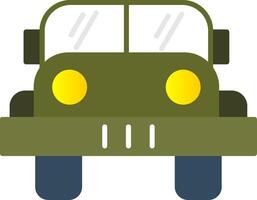 Military Jeep Flat Gradient  Icon vector