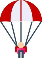 Parachuting Flat Gradient  Icon vector