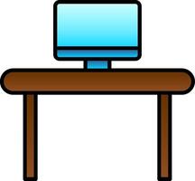 Work Space Line Filled Gradient  Icon vector