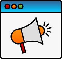 Advertising Line Filled Gradient  Icon vector
