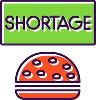 Shortage Filled  Icon vector