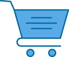 Cart Filled Blue  Icon vector