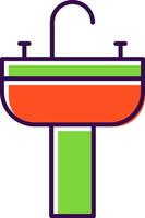 Sink Filled  Icon vector