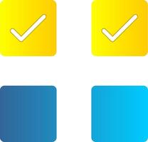 Check Box Flat Gradient  Icon vector