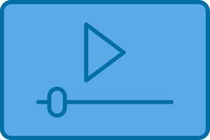 Video Marketing Filled Blue  Icon vector