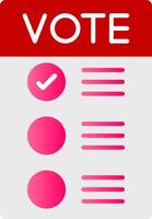 Number of vote Flat Gradient  Icon vector