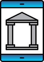 Mobile Banking Line Filled Gradient  Icon vector
