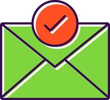 Mail Filled  Icon vector