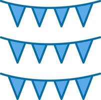 Bunting Filled Blue  Icon vector