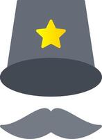 Top Hat Flat Gradient  Icon vector