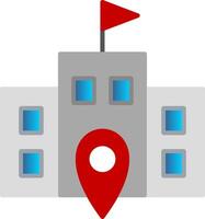 Polling Place Flat Gradient  Icon vector