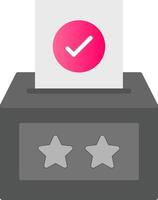 votación caja plano degradado icono vector