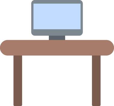 trabajo espacio plano degradado icono vector