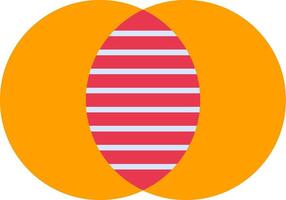 Overlap Flat Gradient  Icon vector
