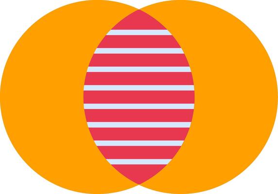 Overlap Flat Gradient  Icon