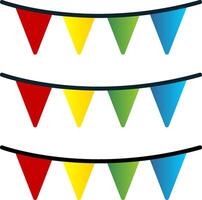 Bunting Flat Gradient  Icon vector