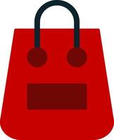 compras bolso plano degradado icono vector