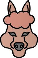 Alpaca Line Filled Gradient  Icon vector