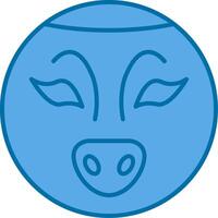 Sloth Filled Blue  Icon vector