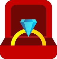 anillo caja plano degradado icono vector