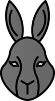 Rabbit Line Filled Gradient  Icon vector