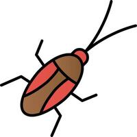 cucaracha línea lleno degradado icono vector