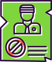 Blaklist Filled  Icon vector