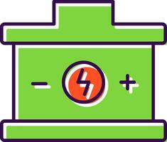 Battery Filled  Icon vector