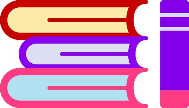 Book Stack Flat Gradient  Icon vector