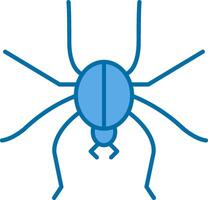 Spider Filled Blue  Icon vector