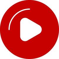 Play Button Flat Gradient  Icon vector