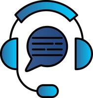 Customer Service Line Filled Gradient  Icon vector