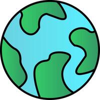 Earth Line Filled Gradient  Icon vector