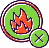 No Fire Filled  Icon vector