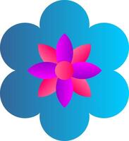 Flower Flat Gradient  Icon vector