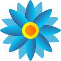 Sunflower Flat Gradient  Icon vector