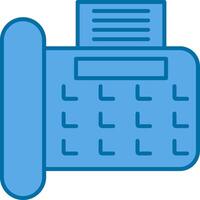 Fax Filled Blue  Icon vector