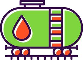 Oil Tank Filled  Icon vector
